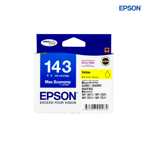 ตลับหมึกอิงค์เจ็ท Epson Original Ink Cartridge 143 Yellow, T143490